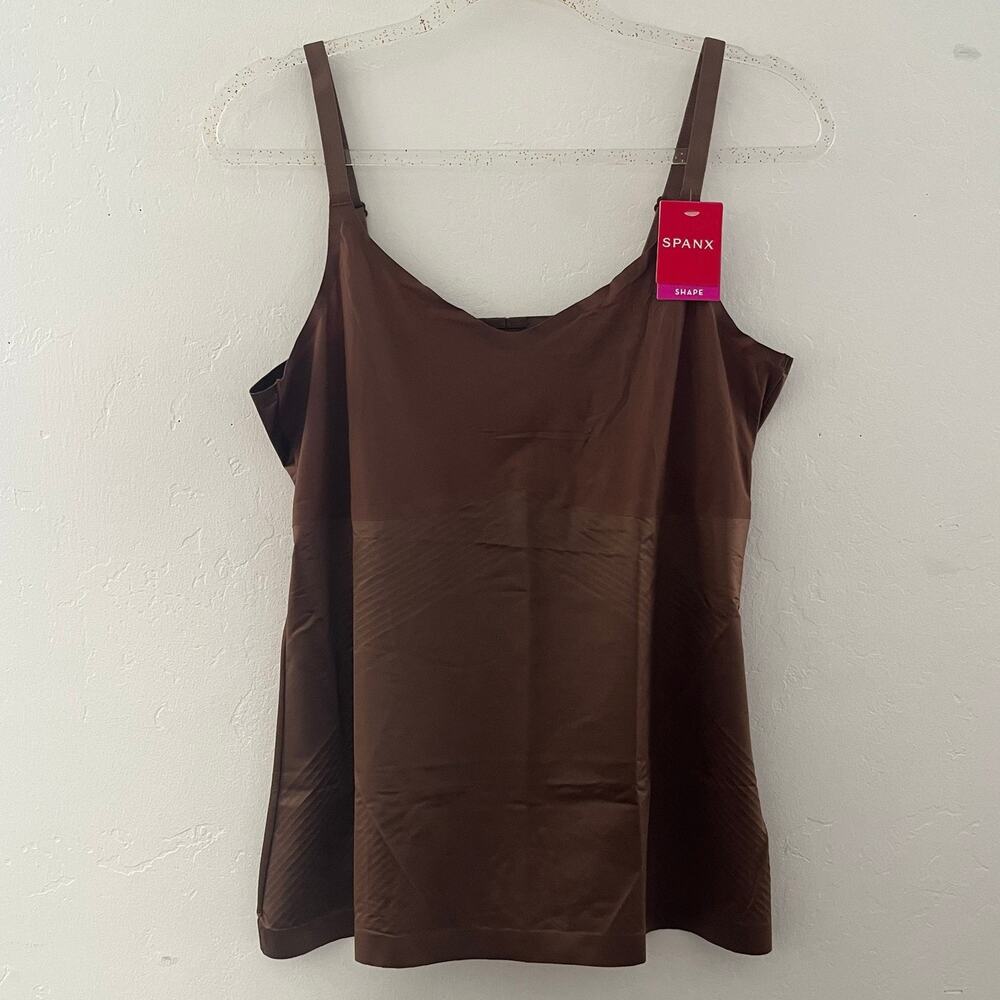 Spanx Thinstincts 2.0 Invisible Cami Shapewear Plus Size 2X Brown 10259R NEW